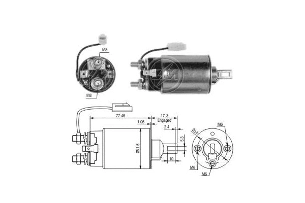 Solenoid Switch, starter (ZM693)