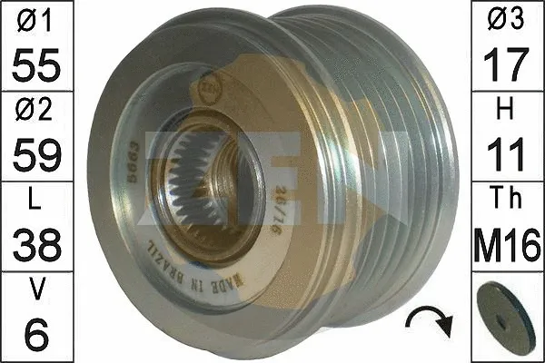 Alternator Freewheel Clutch (ZN5663)