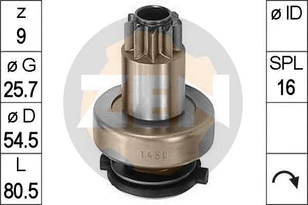 Freewheel Gear, starter (ZN1480)