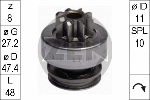 Freewheel Gear, starter (ZN1545)