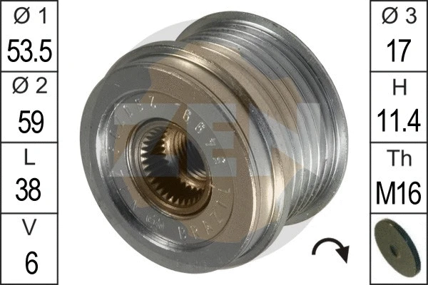 Alternator Freewheel Clutch (ZN5499)