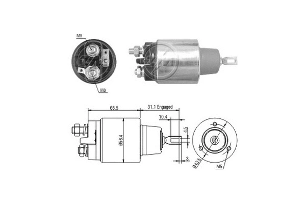 Solenoid Switch, starter (ZM1575)
