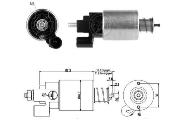 Solenoid Switch, starter (ZM5665)