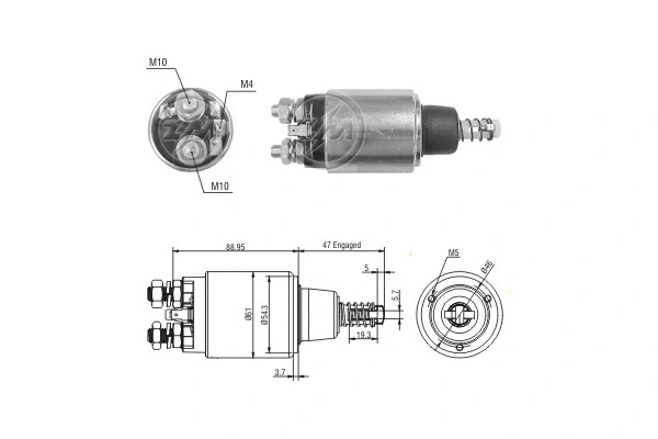 Solenoid Switch, starter (ZM6640)