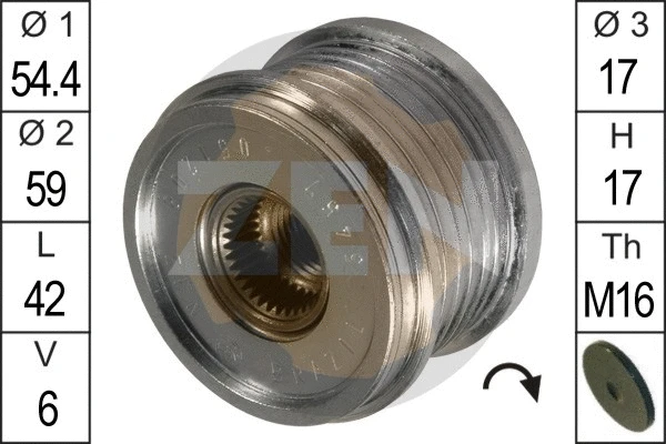 Alternator Freewheel Clutch (ZN5457)