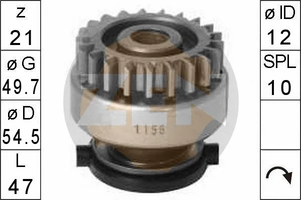 Freewheel Gear, starter (ZN1156)