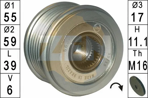 Alternator Freewheel Clutch (ZN5630)