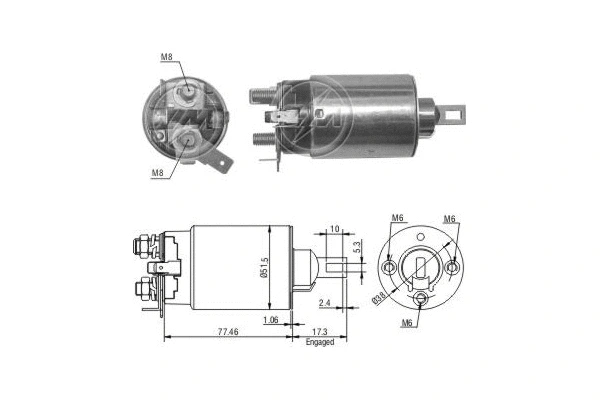 Solenoid Switch, starter (ZM797)