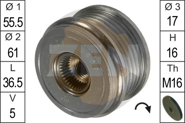 Alternator Freewheel Clutch (ZN5387)