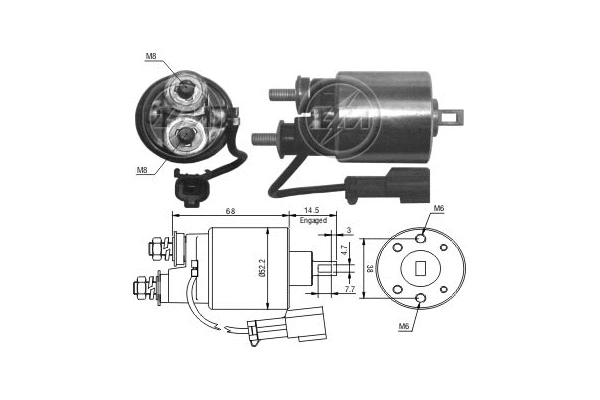 Solenoid Switch, starter (ZM718)