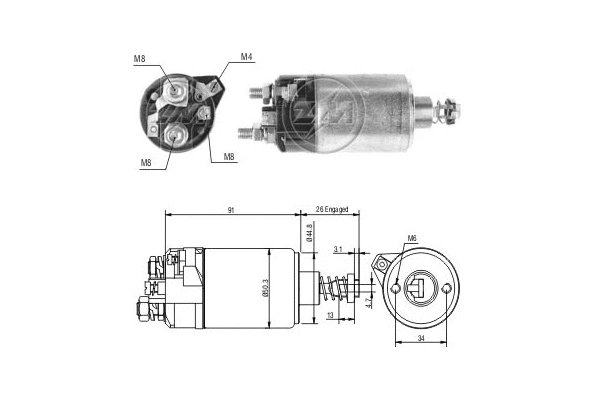 Solenoid Switch, starter (ZM528)