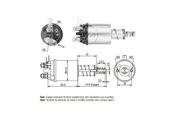 Solenoid Switch, starter (ZM613)