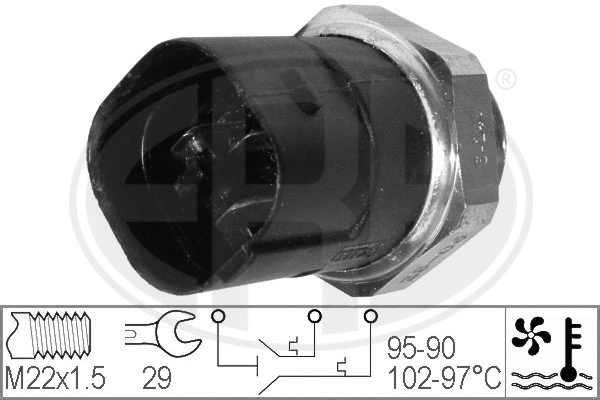 Temperature Switch, radiator fan (330280)