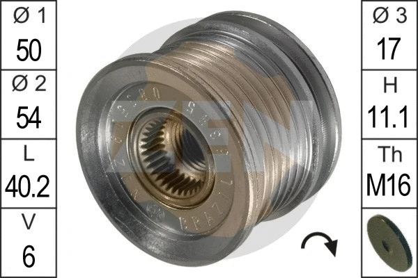 Alternator Freewheel Clutch (ZN5395)