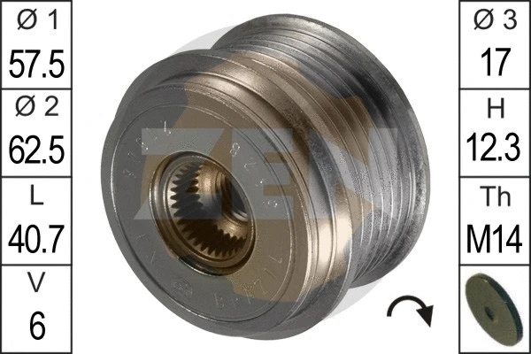 Alternator Freewheel Clutch (ZN5428)