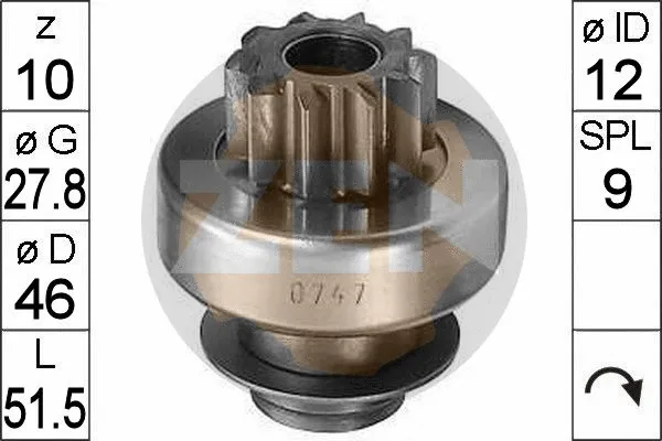 Freewheel Gear, starter (ZN0747)