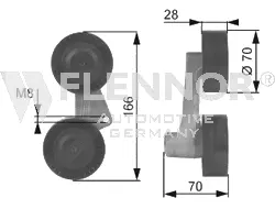 Tensioner Pulley, V-ribbed belt (FS99257)