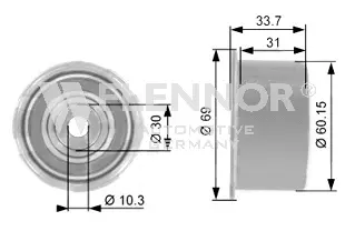 Deflection/Guide Pulley, timing belt