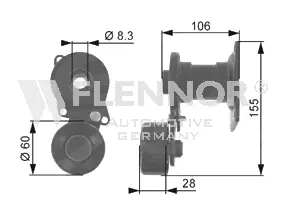 Tensioner Pulley, V-ribbed belt (FA22939)
