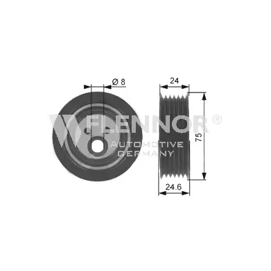 Tensioner Pulley, V-ribbed belt (FS25908)