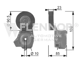 Tensioner Pulley, V-ribbed belt (FA99071)