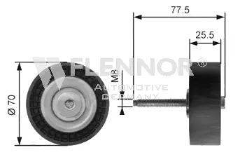Deflection/Guide Pulley, V-ribbed belt (FU99381)