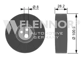 Tensioner Pulley, V-ribbed belt (FU21993)