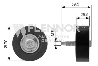 Deflection/Guide Pulley, V-ribbed belt (FU99380)