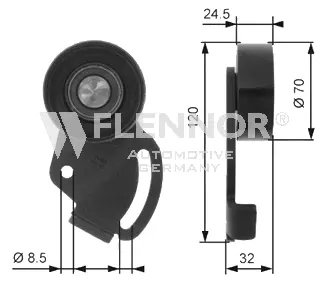 Tensioner Pulley, V-ribbed belt (FS22911)