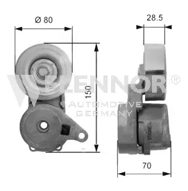 Tensioner Pulley, V-ribbed belt (FA54998)