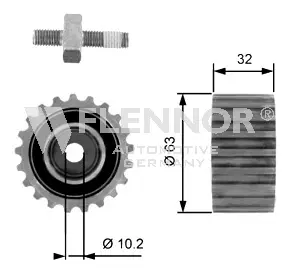 Deflection/Guide Pulley, timing belt (FU15491)