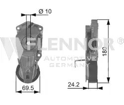 Tensioner Pulley, V-ribbed belt (FA27699)