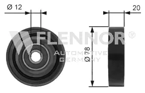 Tensioner Pulley, V-ribbed belt (FS99401)