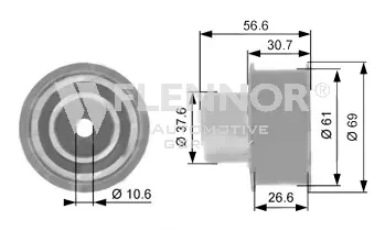 Deflection/Guide Pulley, timing belt (FU11049)