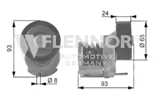 Tensioner Pulley, V-ribbed belt (FA20936)