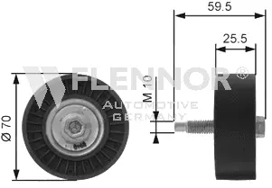 Deflection/Guide Pulley, V-ribbed belt (FU99379)