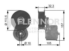 Tensioner Pulley, V-ribbed belt (FA99054)