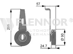 Tensioner Pulley, V-ribbed belt (FS22910)
