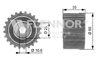 Deflection/Guide Pulley, timing belt