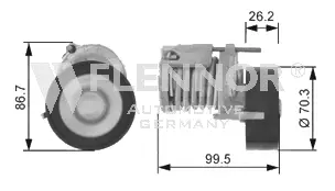 Tensioner Pulley, V-ribbed belt (FA20904)
