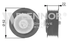 Deflection/Guide Pulley, V-ribbed belt (FU23912)