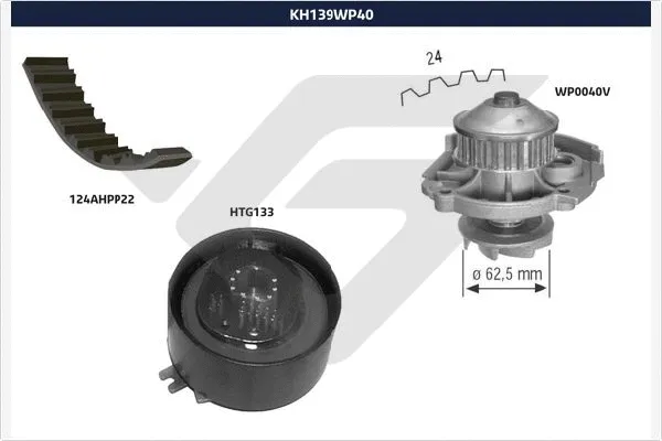 Water Pump & Timing Belt Kit (KH 139WP40)