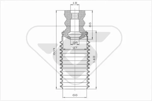 Dust Cover Kit, shock absorber (KP059)