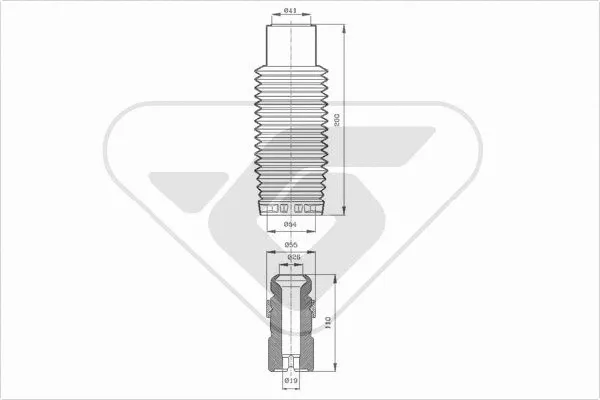 Dust Cover Kit, shock absorber (KP096)