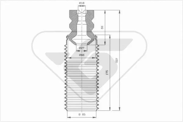 Dust Cover Kit, shock absorber (KP098)