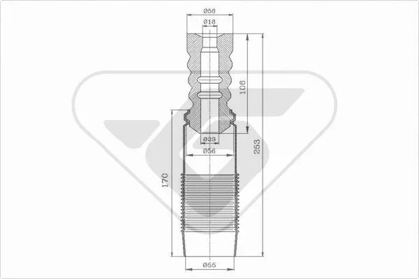 Dust Cover Kit, shock absorber (KP069)