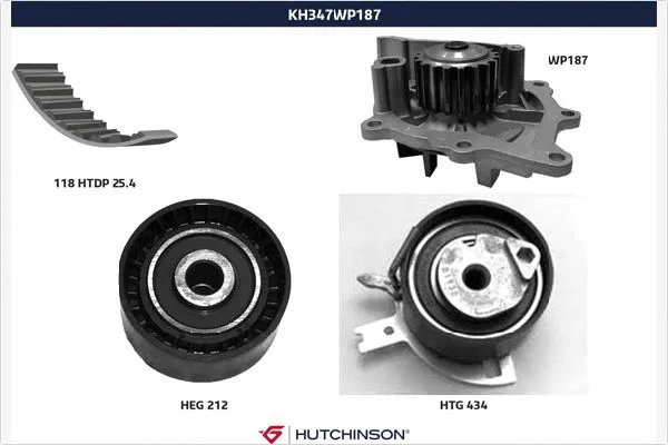 Water Pump & Timing Belt Kit (KH 347WP187)