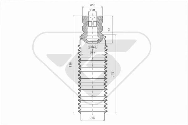 Dust Cover Kit, shock absorber (KP055)
