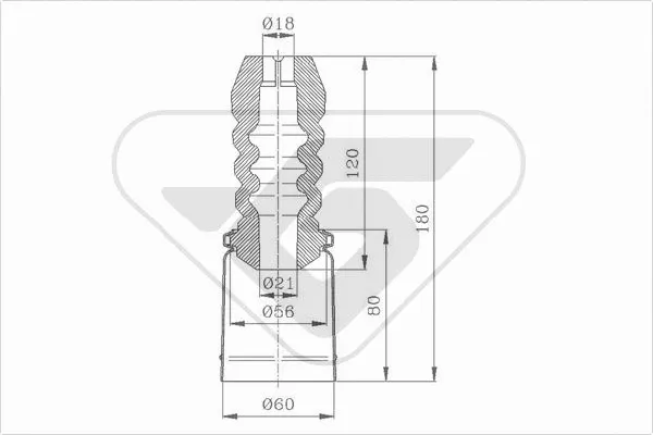 Dust Cover Kit, shock absorber (KP082)