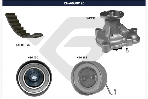 Water Pump & Timing Belt Kit (KH 469WP190)